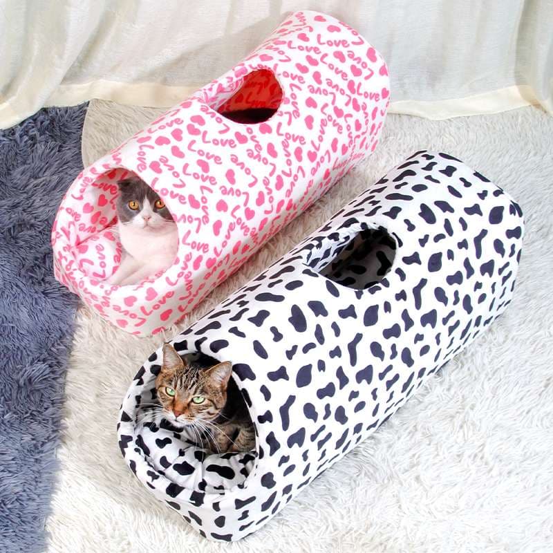 もこもこトンネル型猫ベッド
