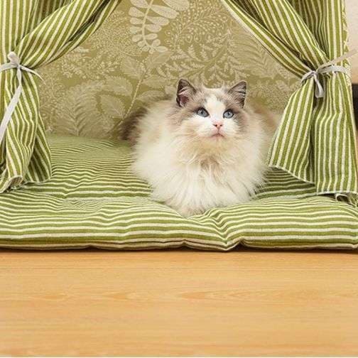 猫ベッド ふわもこ猫ハウス オールシーズン快適ペットベッド