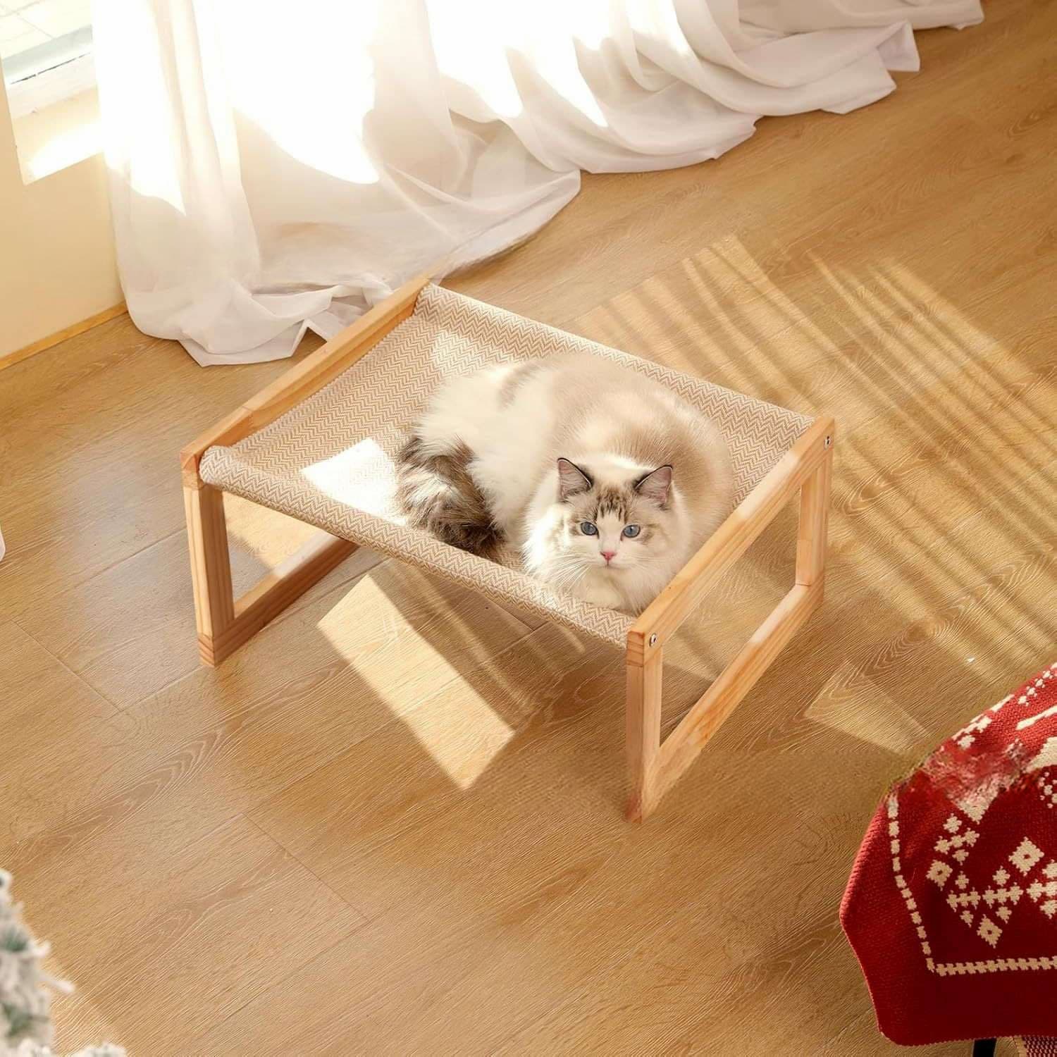 木枠ハンモック風猫ベッド