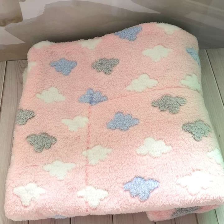 猫ベッド ふわもこ肉球柄ペット用マルチブランケット