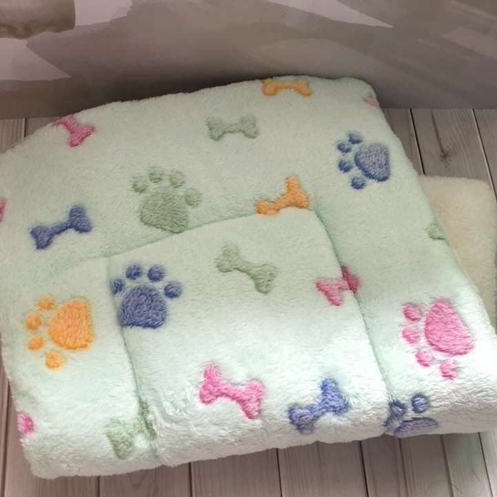猫ベッド ふわもこ肉球柄ペット用マルチブランケット