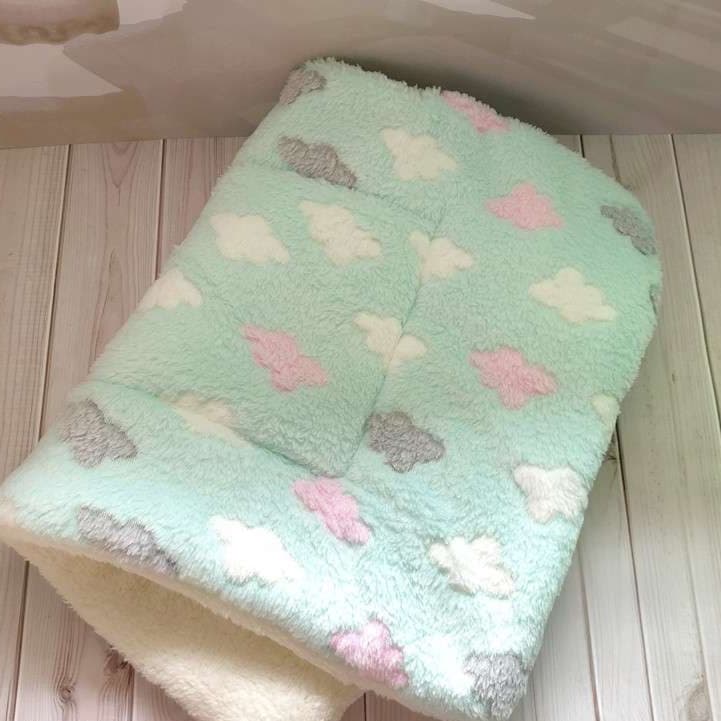 猫ベッド ふわもこ肉球柄ペット用マルチブランケット