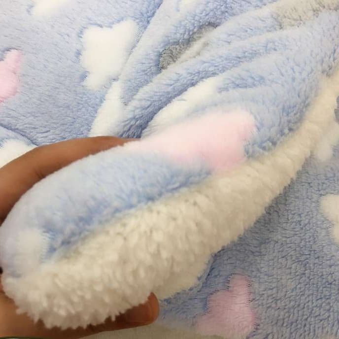 猫ベッド ふわもこ肉球柄ペット用マルチブランケット