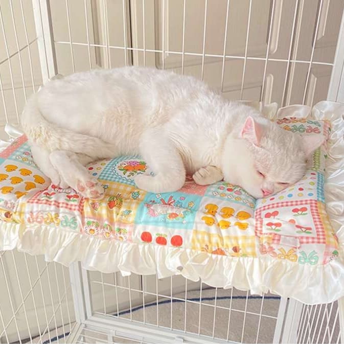 猫ベッド ふんわりフリル猫ちゃんの夢見座布団