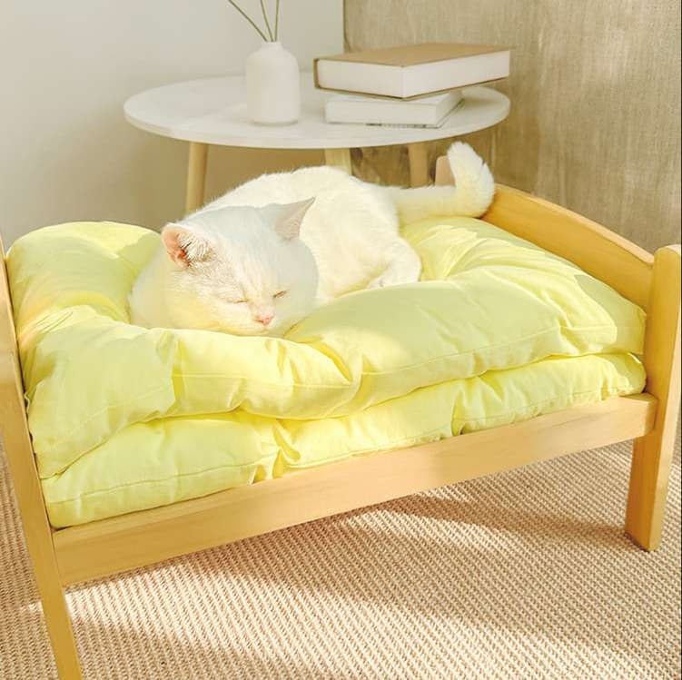 猫ベッド ふわもこクッション型ペットベッド