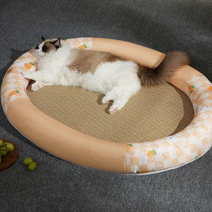 涼やか夢見猫ベッド ひんやりドーム