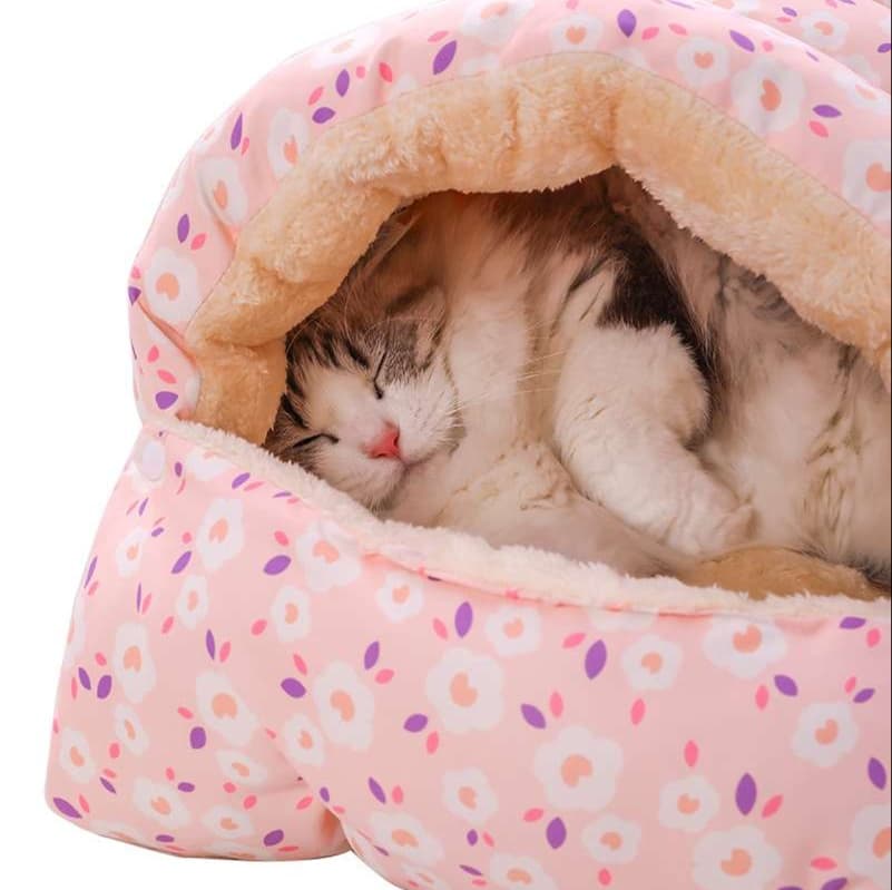 猫ベッド もこもこドーム型猫ちゃんベッド