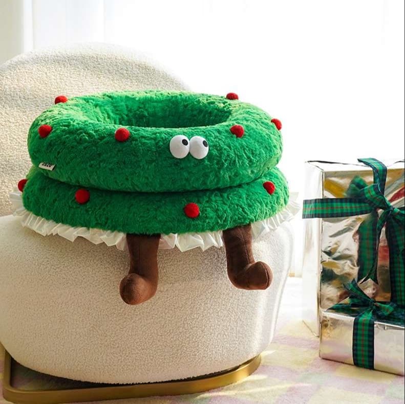 もふもふクリスマスツリー猫ベッド