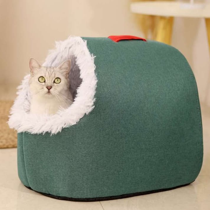 猫ベッド もこもこキャットドーム