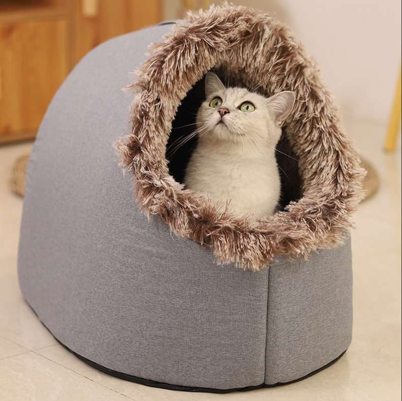 猫ベッド もこもこキャットドーム