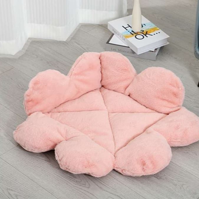 猫ベッド ふわふわ花型ペットクッション
