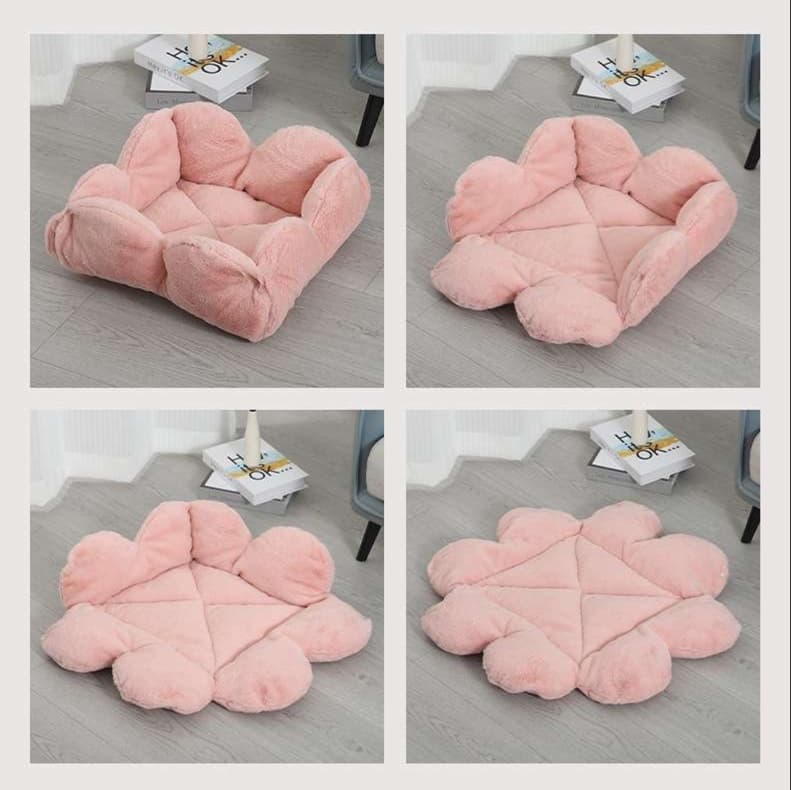 猫ベッド ふわふわ花型ペットクッション