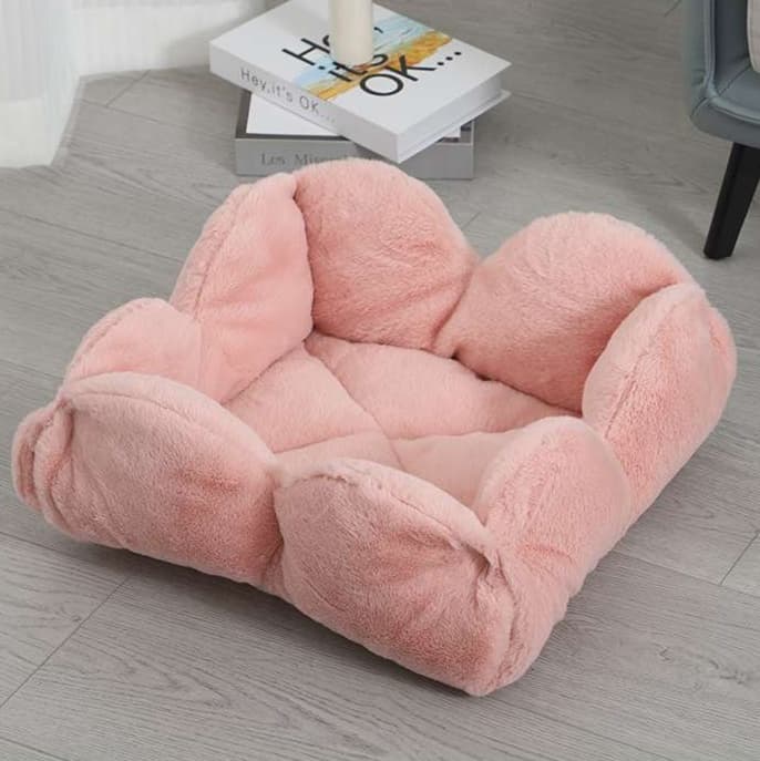 猫ベッド ふわふわ花型ペットクッション