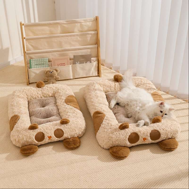 猫ベッド もこもこパンダ型ペットベッド