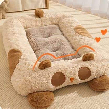 猫ベッド もこもこパンダ型ペットベッド