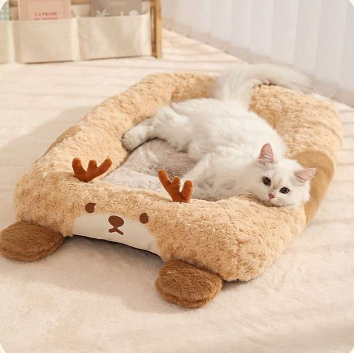 猫ベッド もこもこパンダ型ペットベッド