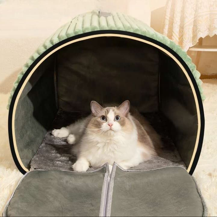 猫ベッド もこもこぬくぬく猫ハウス
