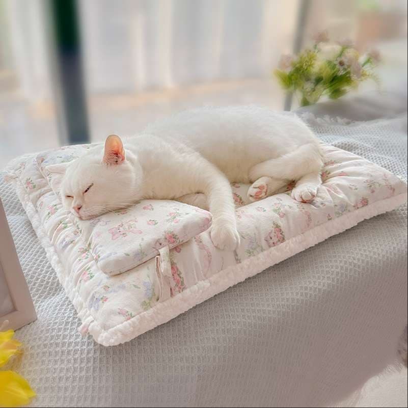猫ベッド ふわもこ夢見る猫ちゃんのお昼寝ベッド