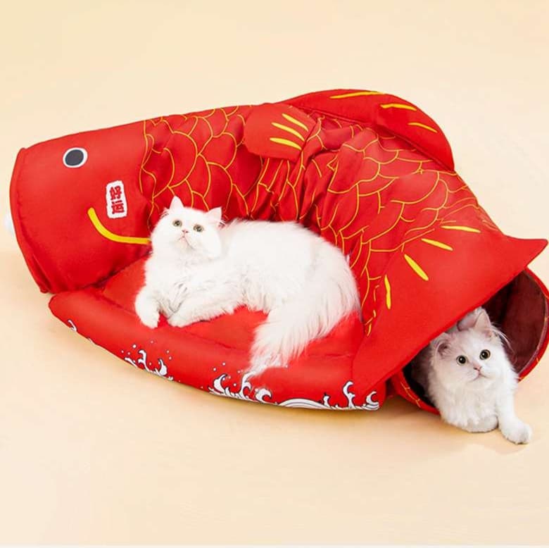 猫ベッド めでたい金魚デザイン 快適ペットベッド