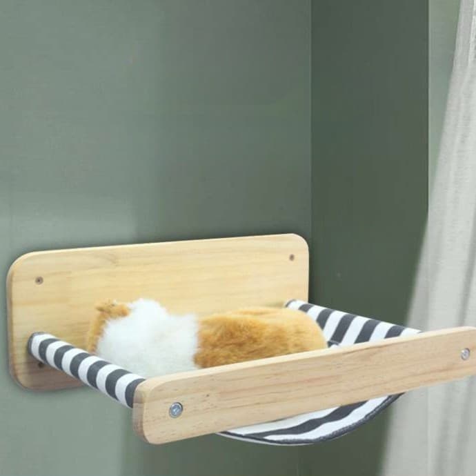 猫ベッド 涼やか木製ペットハンモック