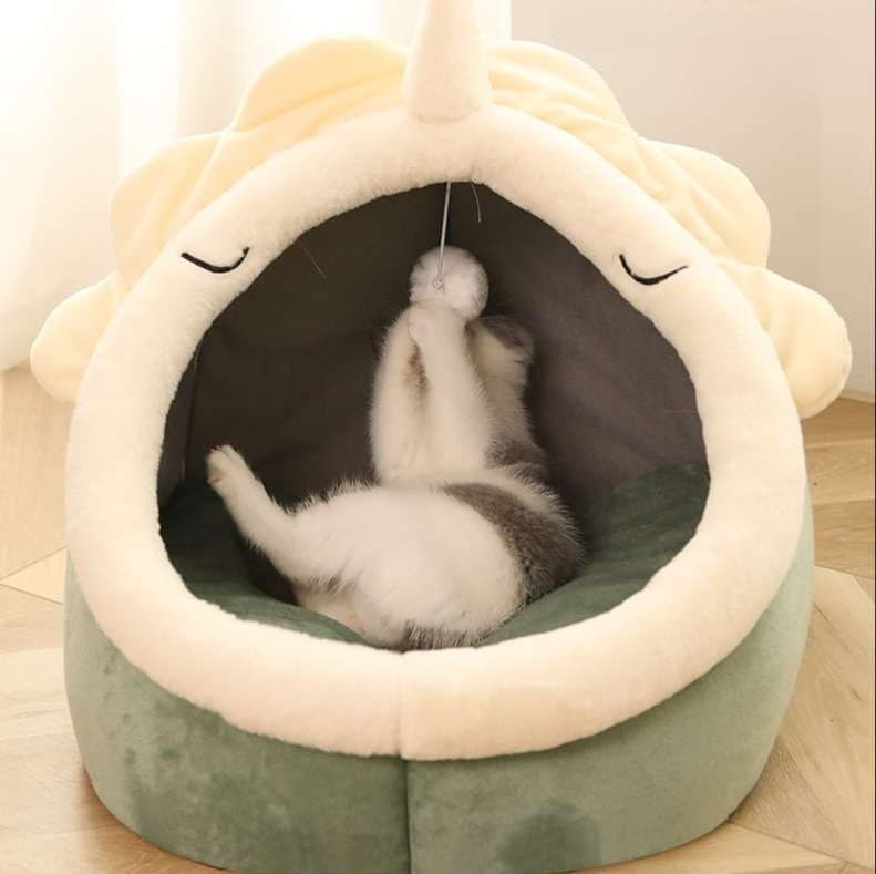 もこもこユニコーン猫ベッド