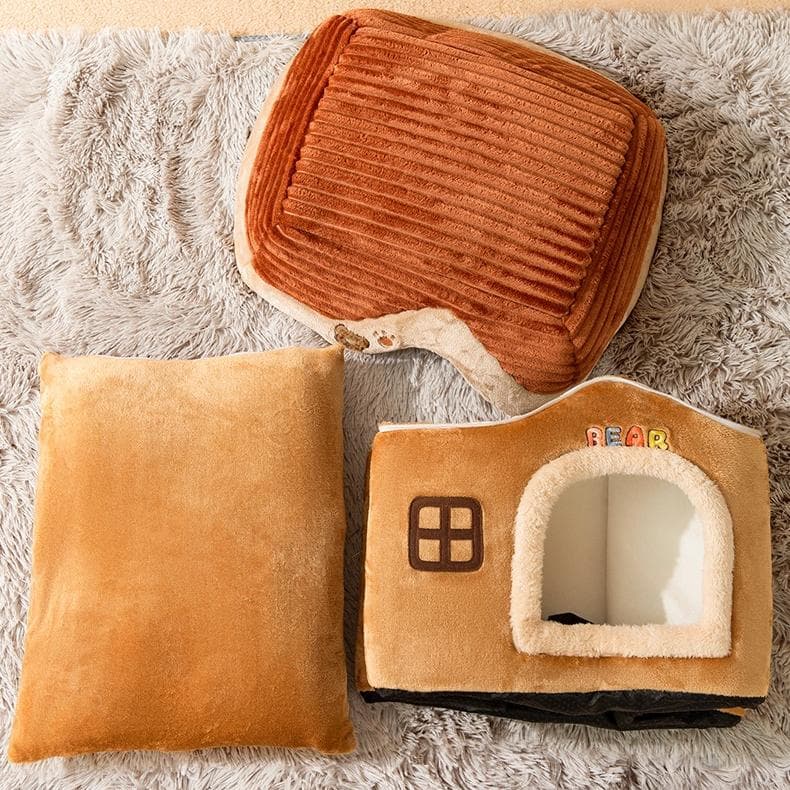 猫ベッド もふもふペットハウス 癒しの隠れ家