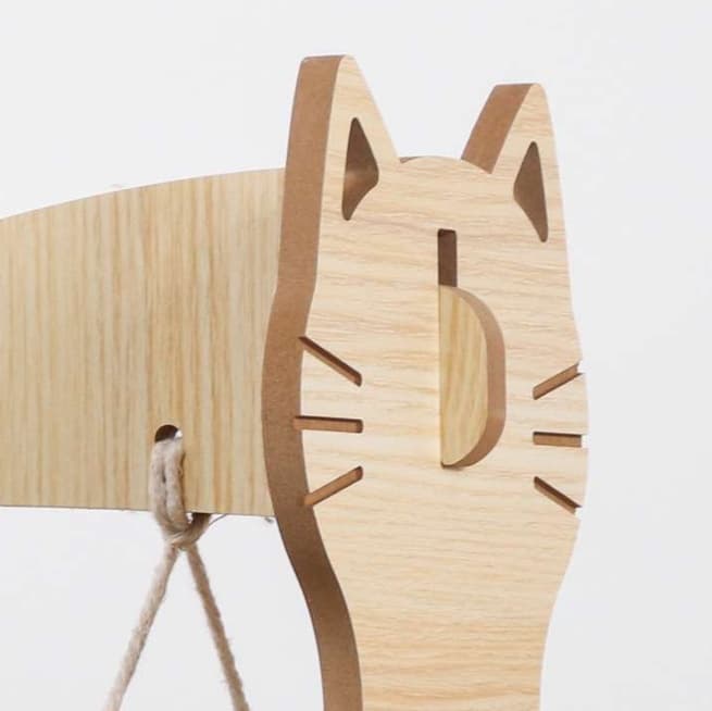 猫ベッド 涼やか木製スイングキャットベッド